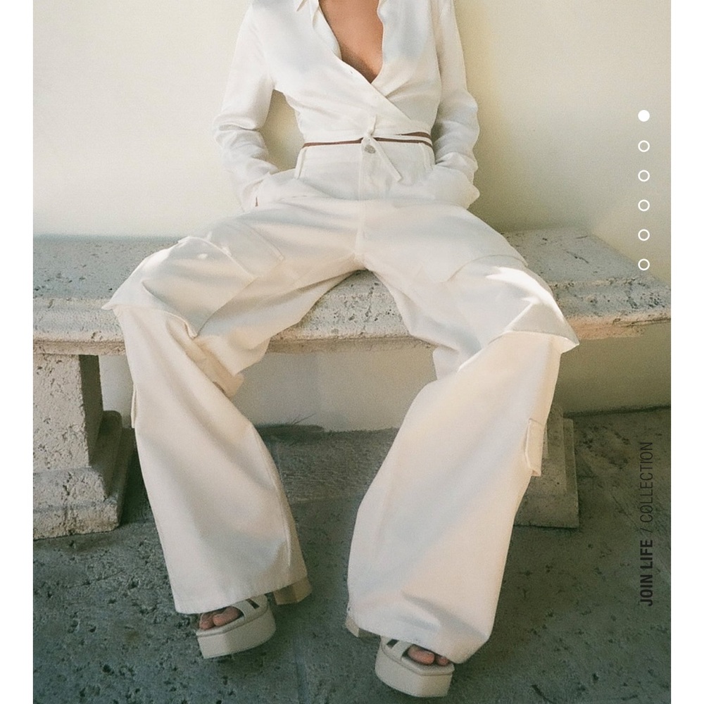 Zara wide leg cargo pants